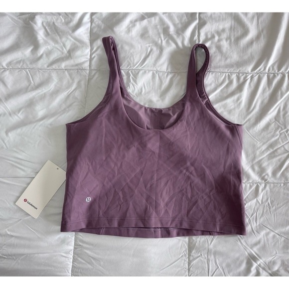 New Lululemon Glow Up Tank Top Size 14 Lavender Lux Built In Bra NWT - Picture 6 of 10